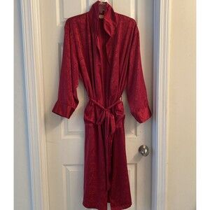 Victoria's Secret Bathrobe P/S Gold Label Red Floral Size Petite Small Robe